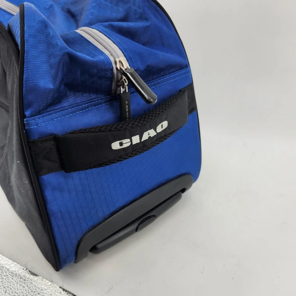 CIAO Rolling Duffel Bag 22 Inch Blue Black Wheeled Carry On Travel Luggage